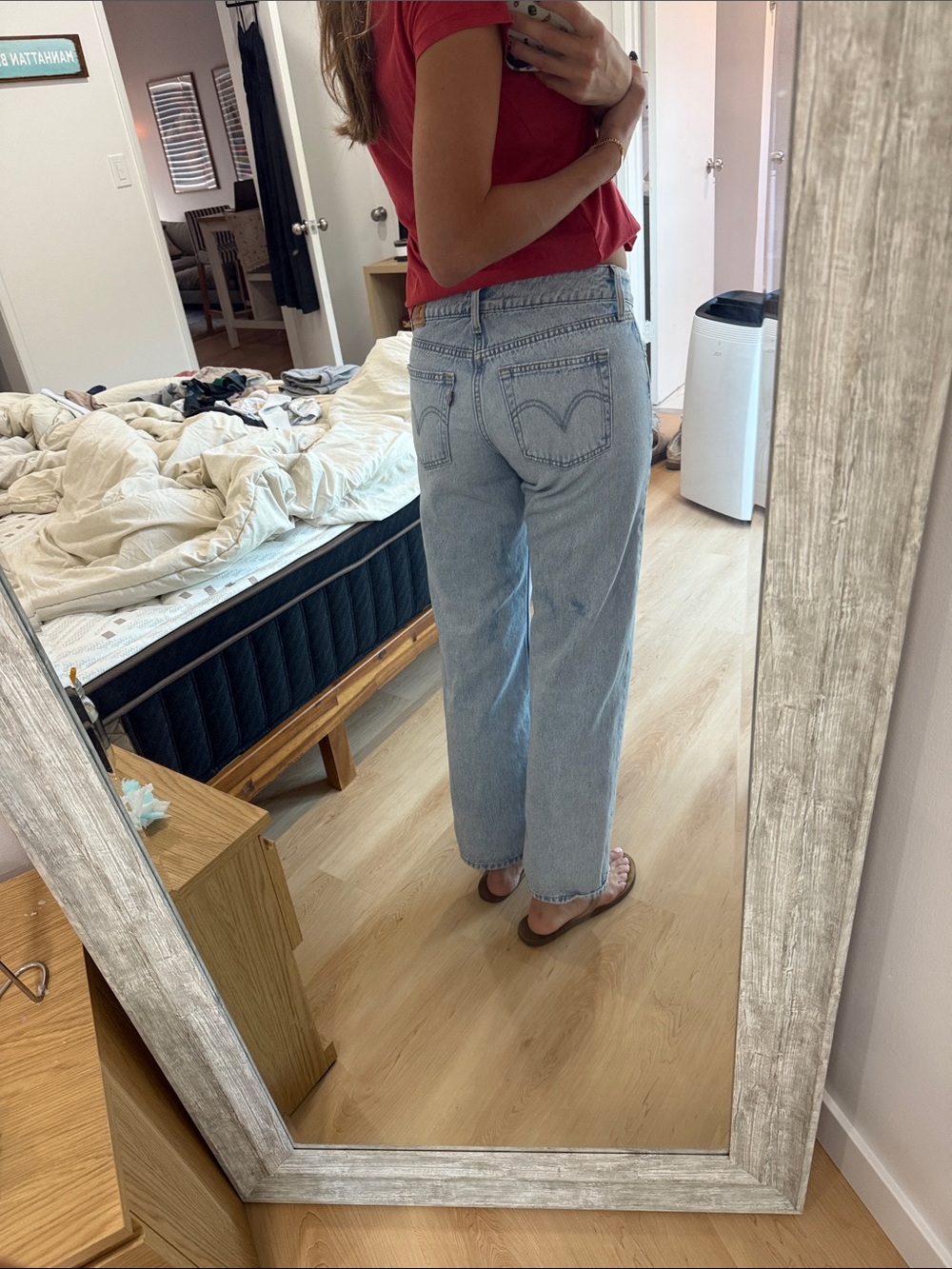 Levi's Superlow Light Wash Straight Leg Women's Jeans - Picture 4 of 5